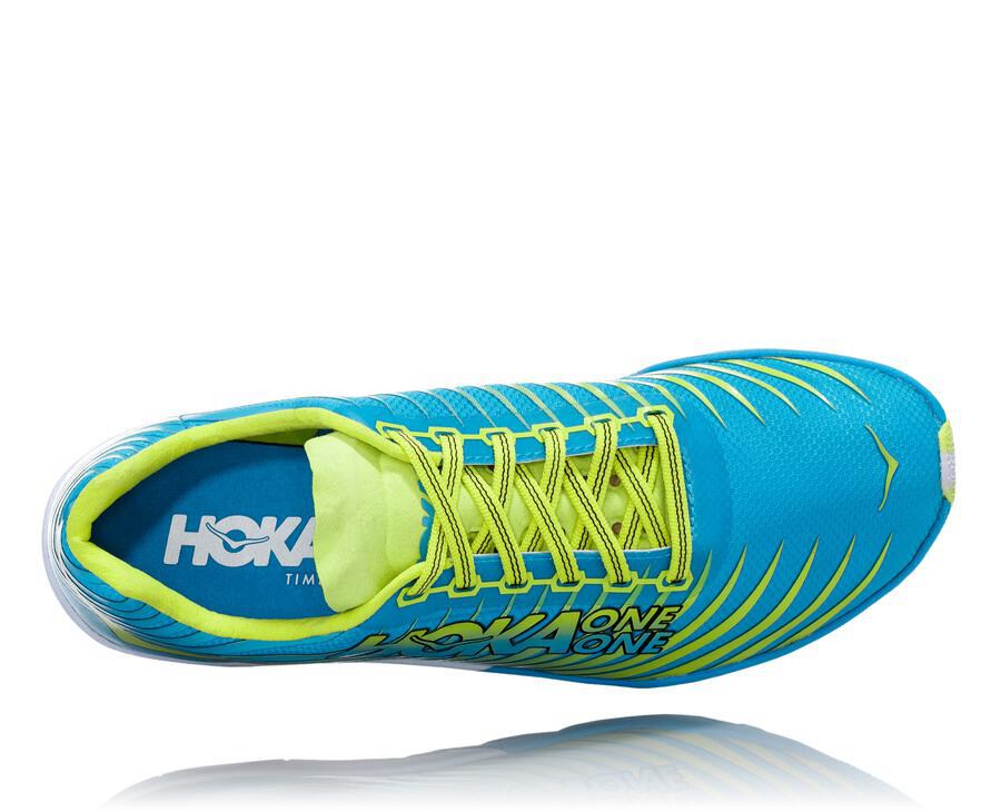 Hoka One One Spikes Mens Blue/Green - EVO XC - 64723TLIB